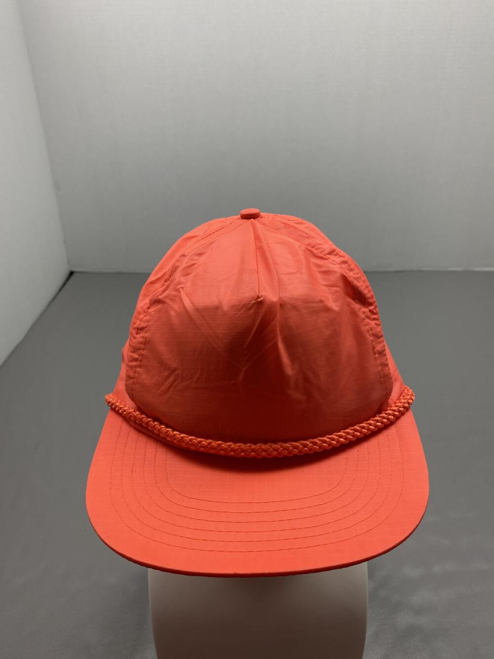 Head To Toe Hat Cap Strap Back One Size Orange Nylon Polyester Baseball Cap Mens